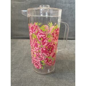 Lilly Pulitzer Acrylic Pitcher 89 Oz Capacity Luscious Pattern 2012 Lid Included